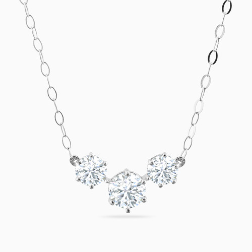 LIN736 - Flower Cubic Zirconia Necklace in 18K Gold - 111401200050-1.jpg