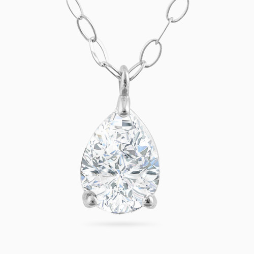 LIN735 - Pear Cubic Zirconia Necklace in 18K Gold - 111401200049-1.jpg