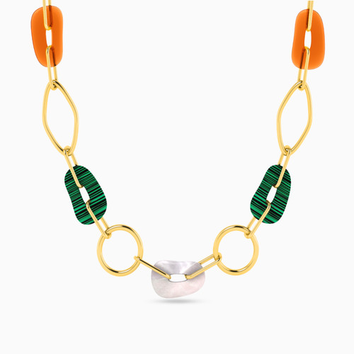 LIN516 - Abstract Colored Stones Chain Necklace in 18K Gold - 111405180091-1.jpg