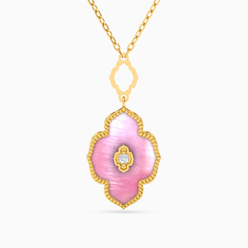 LIN462 - Arabesque Diamond & Rose Stone Necklace in 18K Gold - 111405110070-1.jpg
