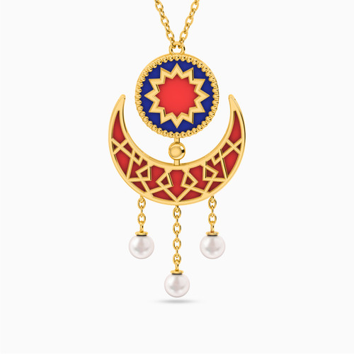 LIN49 - Arabesque Colored Stones Necklace in 18K Gold - 111405180233-1.jpg