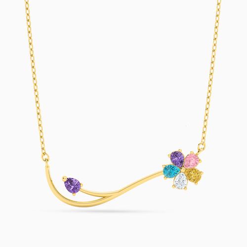 LIN518 - Flower Colored Stones Necklace in 18K Gold - 121404180060-1.jpg