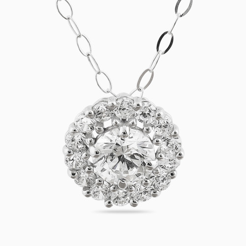 LIN737 - Round Cubic Zirconia Necklace in 18K Gold - 111401200051-1.jpg