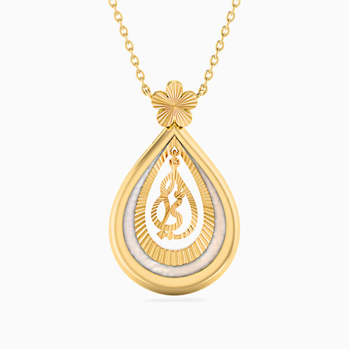 LIN22 - Pear Colored Stones Necklace in 18K Gold - 111405100227-1.jpg