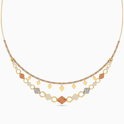 LGS48 - Rhombus Cubic Zirconia Full Set in 21K Gold (4 Pieces) - 22001020167-5.jpg