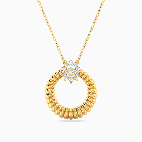 LIN605 - Circle Cubic Zirconia Necklace in 18K Gold - 111401100045-1.jpg