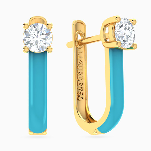 LIE115 - Round Cubic Zirconia & Enamel Coated Hoop Earrings in 18K Gold - 111213170016-1 .jpg