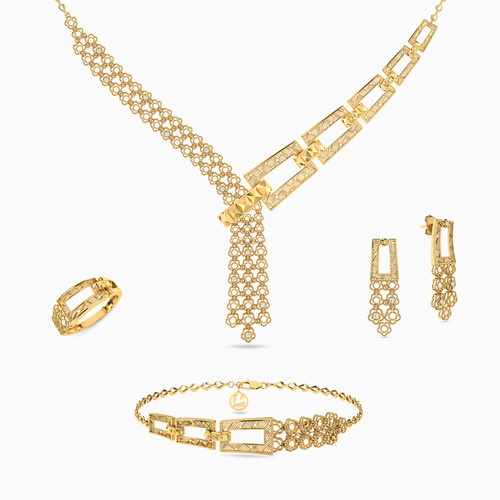 LGS84 - Rectangle Cubic Zirconia Full Set in 21K Gold (4 Pieces) - 22001111938-1.jpg