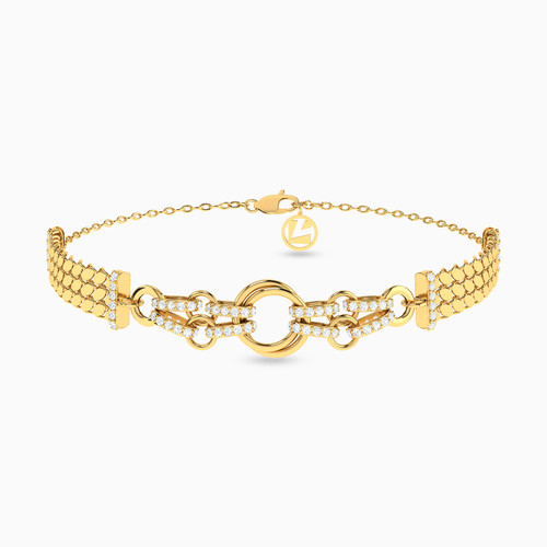 LGB89 - Links Cubic Zirconia Chain Bracelet in 21K Gold - 22010110385-1.jpg
