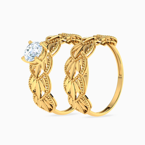 LGR188 - Leaf Cubic Zirconia Twin Rings in 21K Gold - 22039110050-1.jpg