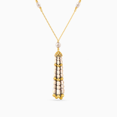 LIN439 - Round Pearl Chain Necklace in 18K Gold - 111407100008-1.jpg