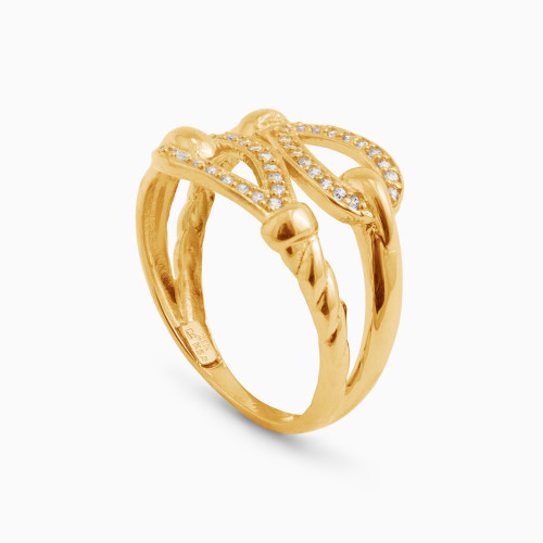 LGR189 - Pear Cubic Zirconia Ring in 21K Gold - 72002110047-2.jpg