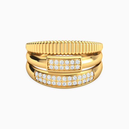 LGR323 - Textured Cubic Zirconia Ring in 21K Gold - 72002110061-1.jpg