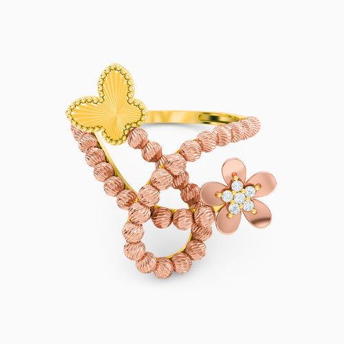 LGR121 - Beaded Cubic Zirconia Ring in 21K Gold - 22002020156-1.jpg