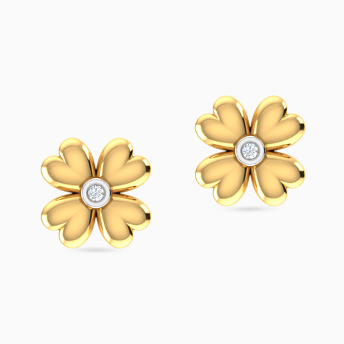 MLE248 - Flower Diamonds Stud Earrings in 18K Gold - 21051110276 - 1.jpg