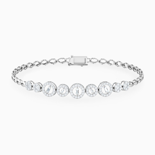 LGB188 - Circle Cubic Zirconia Chain Bracelet in 18K Gold - 21010790007-1.jpg