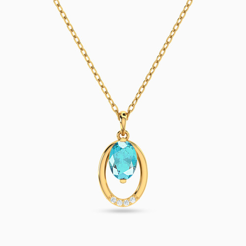LIN697 - Oval Colored Stones Necklace in 18K Gold - 111404150028-1.jpg