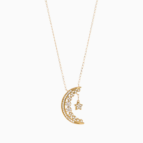 LGN11 - Celestial Cubic Zirconia Necklace in 18K Gold - 21005180278-2.jpg
