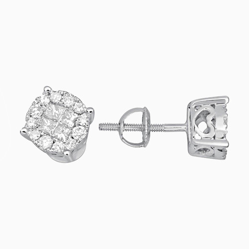 LDE2 - Circle Diamond Stud Earrings in 18K Gold - E84235-2.jpg