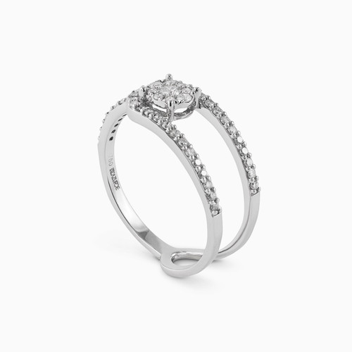 LDR440 - Circle Diamond Ring in 18K Gold - KR606216A-2.jpg