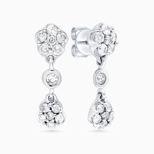 LDE44 - Flower Diamond Drop Earrings in 18K Gold - KE701696-1.jpg