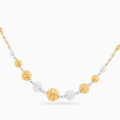LGN153 - Beaded Chain Necklace in 21K Gold - 22005020163-1.jpg