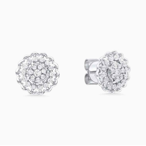 LDE103 - Circle Diamond Stud Earrings in 18K Gold - KE605074-1.jpg