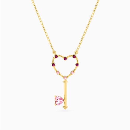 MLN351 - Key Rose Stone Necklace in 18K Gold - 21046030168-1.jpg
