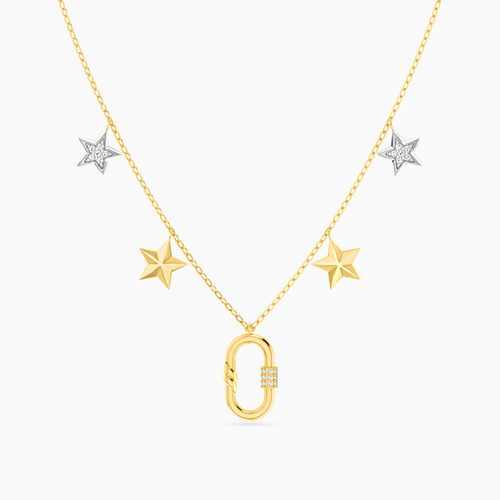 MLN426 - Star Diamonds Chain Necklace in 18K Gold - 21046110637-3.jpg