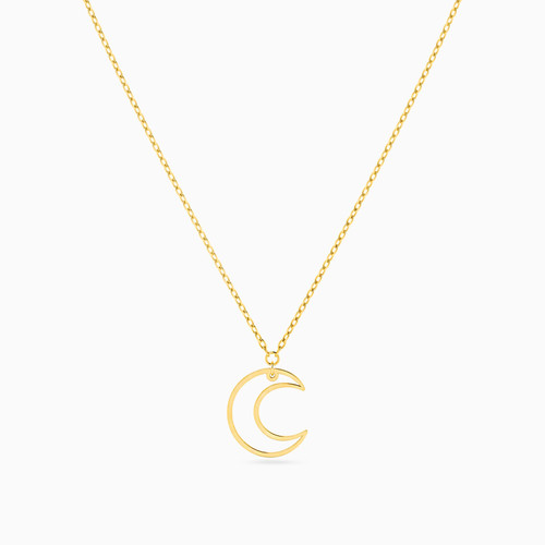 MLN523 - Crescent Necklace In 18K Gold - 21046140732-3.jpg