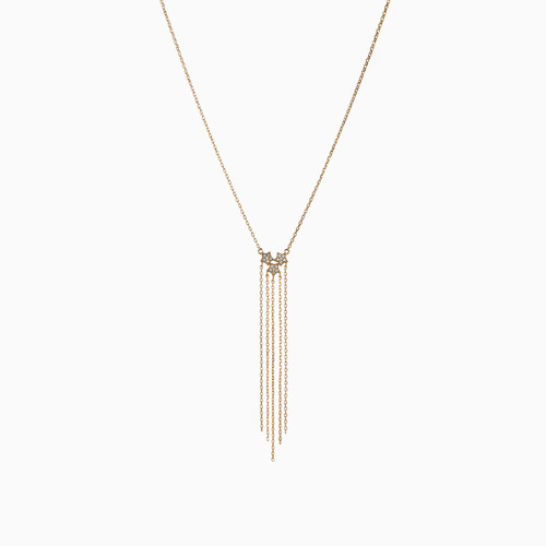 WN49 - Tassel Cubic Zirconia Gold Plated Necklace - 97361645-2.jpg