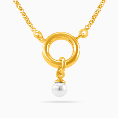WN83 - Circle Pearl Gold Plated Necklace - A4095-00DG-1.jpg