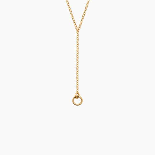WN135 - Circle Gold Plated Necklace - 92184845-1.jpg