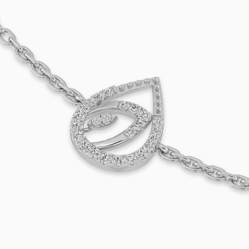 LDB380 - Pear Diamond Chain Bracelet in 18K Gold - IB94484-3.jpg