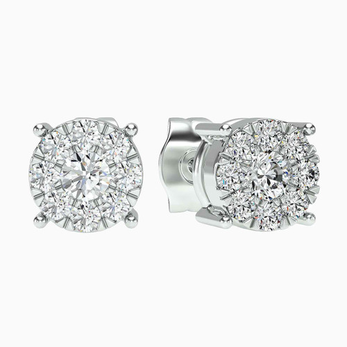LDE296 - Circle Diamond Stud Earrings in 18K Gold - KE604351A-2.jpg