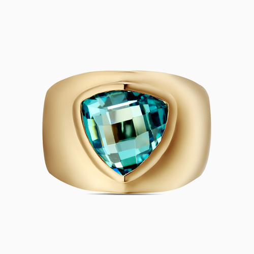 WR83 - Triangle Colored Stones Gold Plated Ring - 292436054-1.jpg