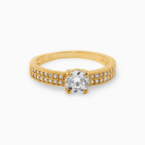 WR51 - Circle Cubic Zirconia Gold Plated Ring - 224911054-1.jpg