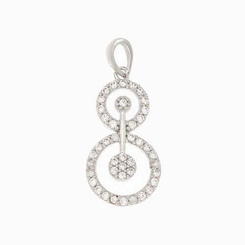 LGN62 - Circle Cubic Zirconia Pendant in 18K Gold - 71004180028-1.jpg