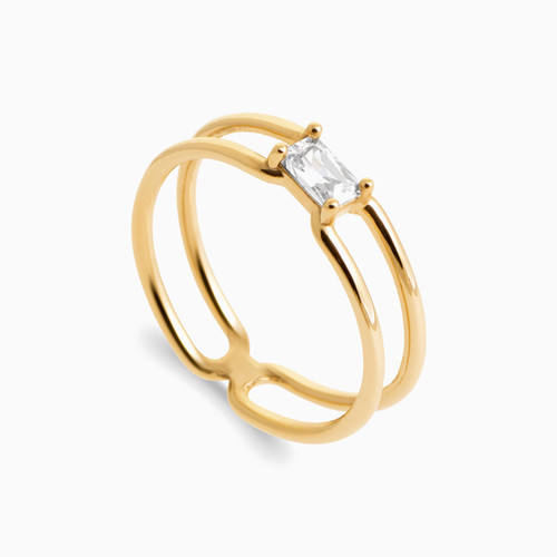 WR149 - Baguette Clear Stone Gold Plated Ring - 2958510-3.jpg