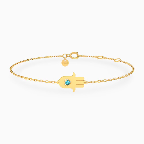 MLB358 - Hamsa Colored Stones Chain Bracelet in 18K Gold - 21047110251-1.jpg MLB358 - Hamsa Colored Stones Chain Bracelet in 18K Gold - 21047110251-1.jpg