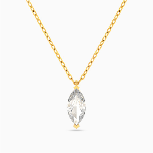LIN471 - Marquise Clear Stone Necklace in 18K Gold - 111401100012-1.jpg