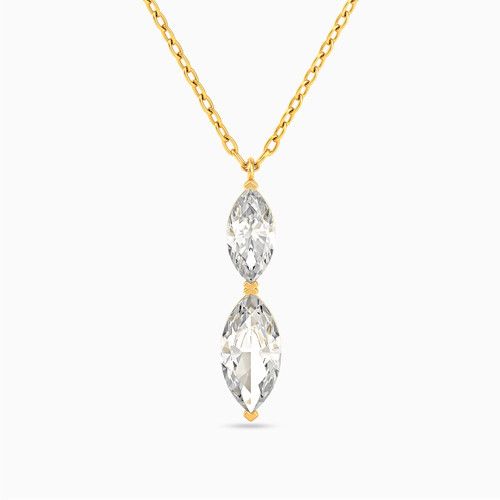 LIN476 - Marquise Clear Stone Necklace in 18K Gold - 111401100015-1.jpg