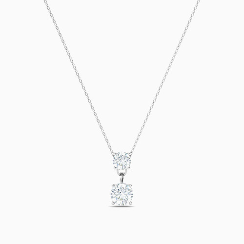 MLN679 - Circle Clear Stone Necklace in 18K Gold - 21046030046-2.jpg