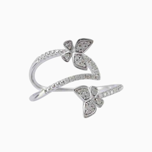 LDR499 - Butterfly Diamond Two headed Ring in 18K Gold - RG67163-1.jpg