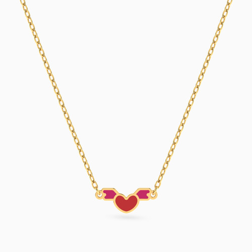 MLN1141 - Kids Heart Enamel Coated Necklace in 18K Gold - 21046140982-1.jpg