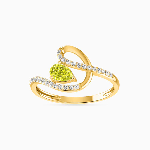 LIR89 - Pear Diamonds & Green Stones Statement Ring in 18K Gold - 111104120003-1.jpg