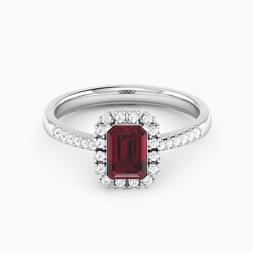 LDR2044 - Baguette Diamond & Red Stone Ring in 18K Gold - RN404452W18RU1-1.jpg