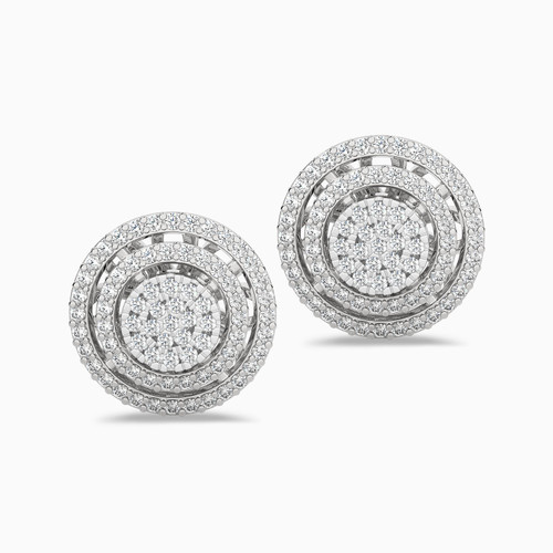 LDE432 - Circle Diamond Stud Earrings in 18K Gold - ASPE5263-WG-1.jpg