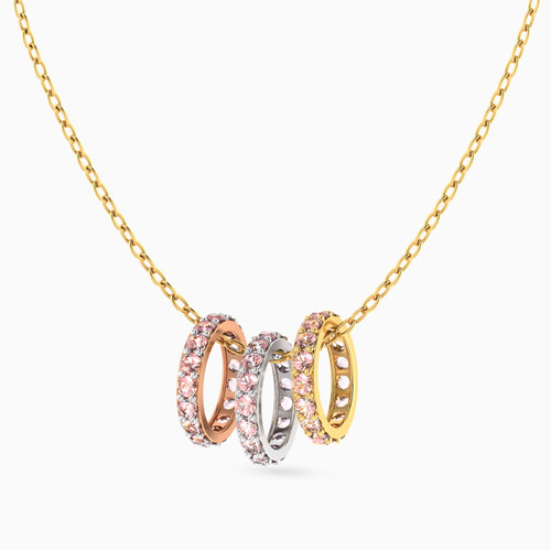 MLN1207 - Circle Rose Stone Necklace in 18K Gold - 21046111068-1.jpg