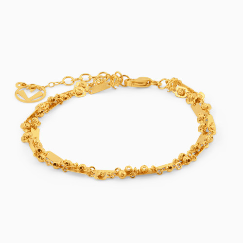 LGB423 - Beaded Chain Bracelet in 18K Gold - 22010140381-1.jpg